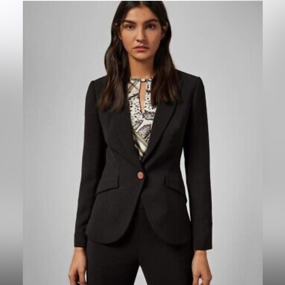 Ted Baker Black Blazer with Gold Rose